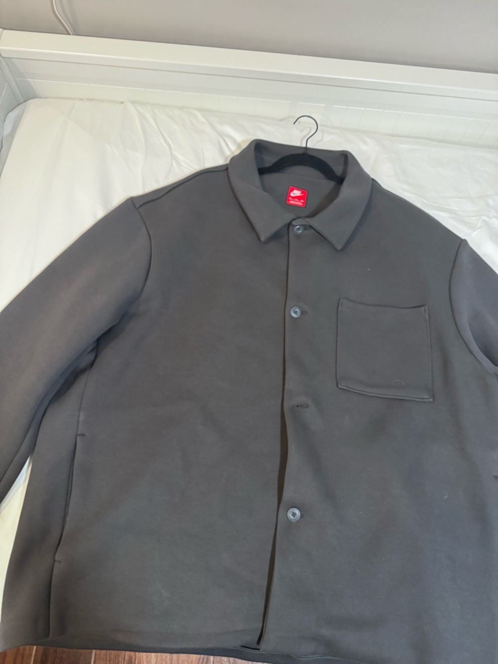 Nike Men’s Dark Charcoal Button-Up Shirt Jacket